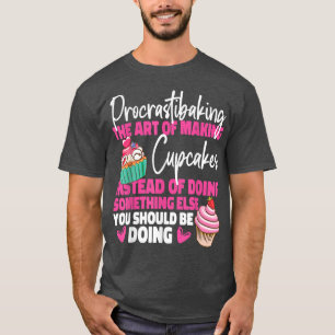 Bake Baking Cupcake die de kunst van de mak in gev T-shirt