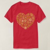 Bake Baking Gingerbrood Man Kerstkoekje Heart T-shirt (Design voorkant)