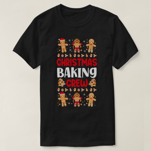 Bake Baking Gingerbrood Man Kerstkoekje T-shirt (Design voorkant)