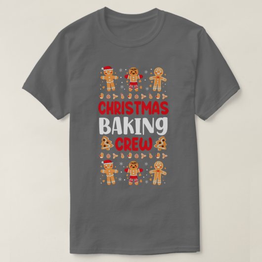 Bake Baking Gingerbrood Man Kerstkoekje T-shirt (Design voorkant)