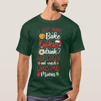 Bake Baking kerstkoekje T-shirt