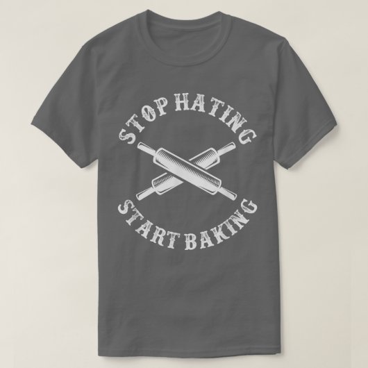 Bake Baking Rolling Pin T-Shirt (Design voorkant)