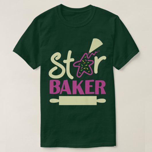 Bake Baking Star Cookie Star Baker  T-shirt (Design voorkant)