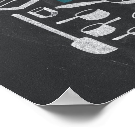 Bake - Chalkboard Kitchen Art Poster (Hoek)