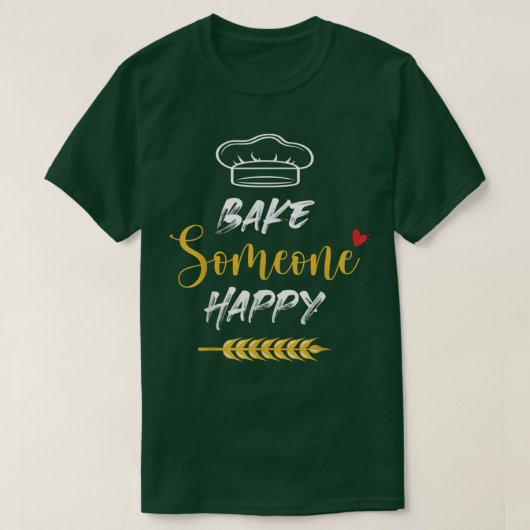 Bake een Happy Funny Baking T-shirt (Design voorkant)