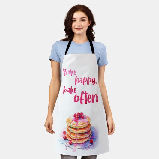 Bake Gelukkig, Bake Vaak Schort (Gedragen)