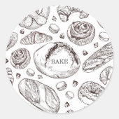 Bake Hand Drawn Pastries Food Label (Voorkant)