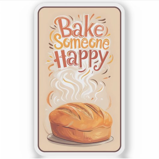 Bake Iemand Happy Sticker (Voorkant)