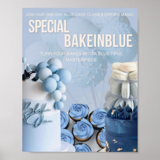 Bake in Blue: eendaagse bakkerij masterclass Poster (Voorkant)