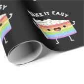 Bake it Easy Funny Cake Pun Dark BG Cadeaupapier (Rol Hoek)