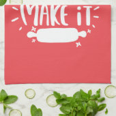 Bake It Till You Make It Lettering Bakliefde Theedoek (Gevouwen)