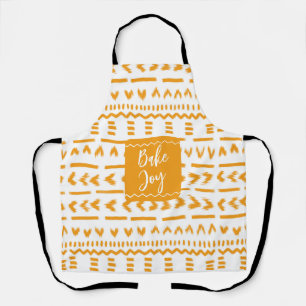 Bake Joy Mudcloth Afrikaanse patroon in wit Schort