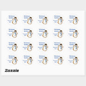 Bake Love Kerstmis Cookie Snowman Winter Ronde Sticker (Vel)