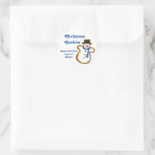 Bake Love Kerstmis Cookie Snowman Winter Ronde Sticker (Tas)