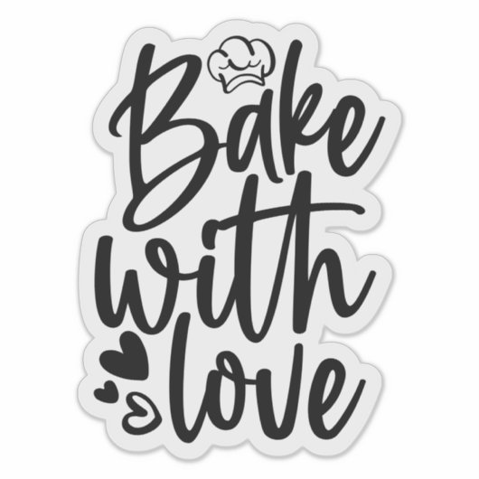 Bake met liefdessticker sticker (Voorkant)