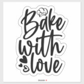 Bake met liefdessticker sticker (Vel)