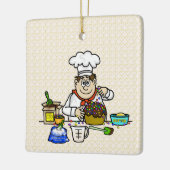 Bake met liefdesvriendelijke kerstversiering keramisch ornament (Links)