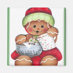 Bake met Love Gingerbrood Magneet