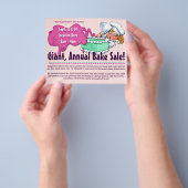 Bake Sale 2-zijdige  promotie Flyer (Hand)