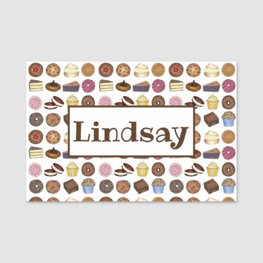 Bake Sale Bakery Pastry Chef Dessert Pastrit Naamplaatje (Voorkant)