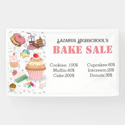 Bake Sale Banner (Horizontaal)
