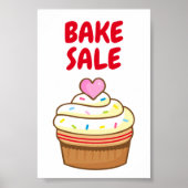 BAKE SALE cupcake-bakbord poster (Voorkant)