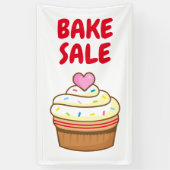 BAKE SALE cupcake-bakbord poster Spandoek (Verticaal)