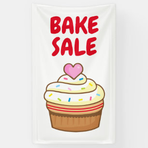 BAKE SALE cupcake-bakbord poster Spandoek