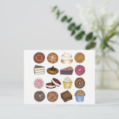 Bake Sale Cupcake Brownie Pie Cake Briefkaart (Staand voorkant)