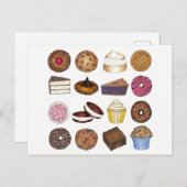 Bake Sale Cupcake Brownie Pie Cake Briefkaart (Voorkant / Achterkant)