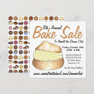 Bake Sale Donut Cupcake Cream Puff Cake Pie Slice Kaart