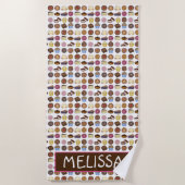 Bake Sale Donut Cupcake Cream Puff Cake Pie Slice Strandlaken (Voorkant)