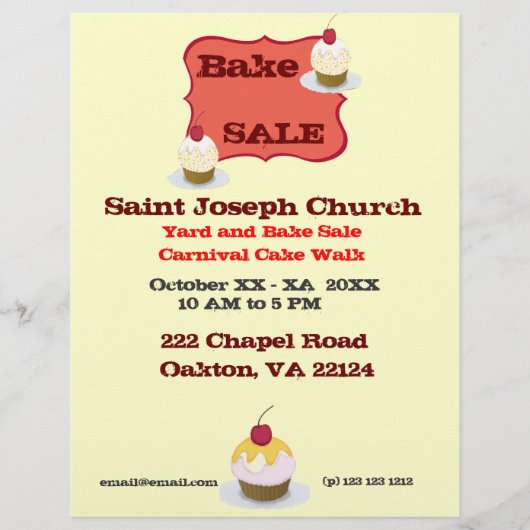 Bake Sale Flyer (Voorkant)