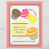 Bake Sale Flyer - Cupcakes (Voorkant)