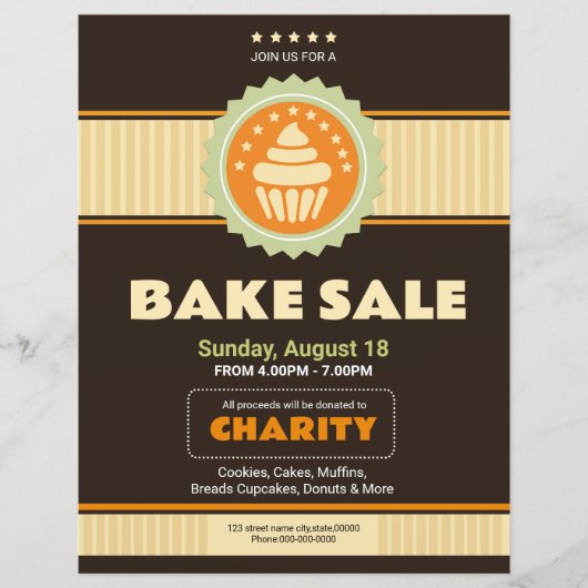 Bake Sale Flyer Sjabloon (Voorkant)