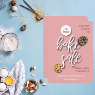 bake sale flyer-uitnodiging kaart