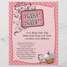 Bake Sale Flyers, zoete roze zwammen Flyer