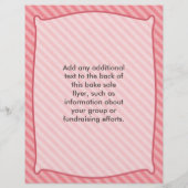 Bake Sale Flyers, zoete roze zwammen Flyer (Achterkant)