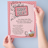 Bake Sale Flyers, zoete roze zwammen Flyer (Hand)