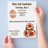 Bake Sale Fundraiser Flyer Cookies & Cupcakes (Hand)