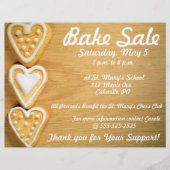 Bake Sale Fundraiser Flyer Horizontale Koekjes (Voorkant)