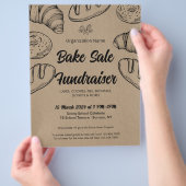 Bake Sale Fundraiser Kerk School Aankondiging Flyer (Hand)