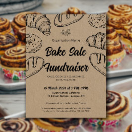 Bake Sale Fundraiser Kerk School Aankondiging Flyer