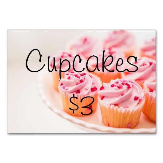 Bake Sale Fundraiser Table Signage Kaart (Voorkant)