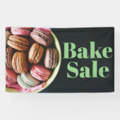 Bake Sale Fundraiser Tafel Banner Macarons (Horizontaal)