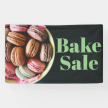 Bake Sale Fundraiser Tafel Banner Macarons