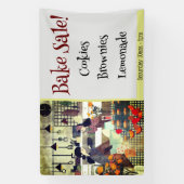 Bake Sale! Illustratie Art Taupe Banner (Verticaal)