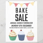 Bake Sale Jaarlijkse kerkelijke inzamelingsactie Flyer (Voorkant)