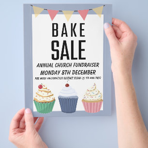 Bake Sale Jaarlijkse kerkelijke inzamelingsactie Flyer