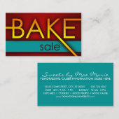 Bake Sale Promo kaarten Visitekaartje (Voorkant / Achterkant)